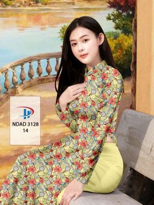 Vải Áo Dài Hoa Đều Độc Đáo AD NDAD3128 30 3577dd76
