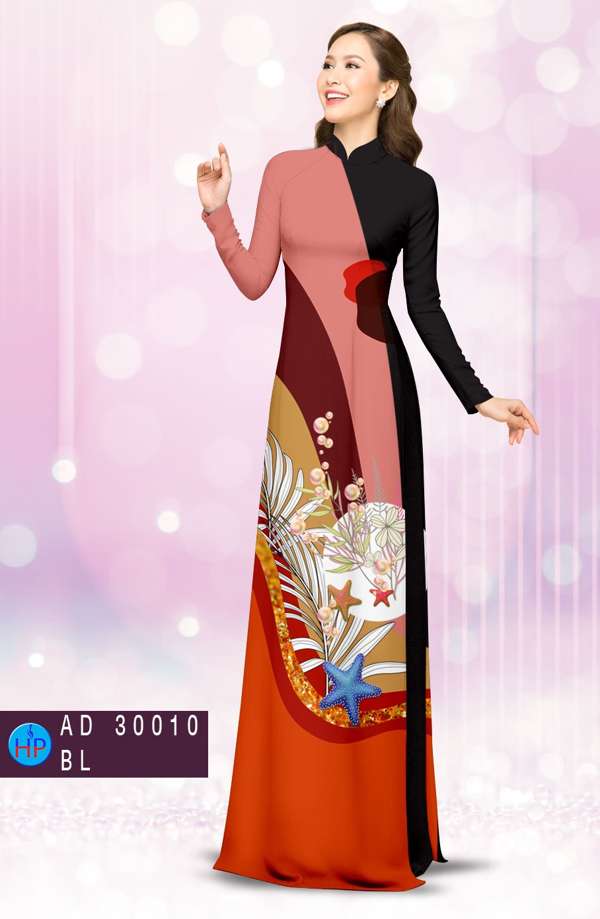 Vải Áo Dài Hoa In 3D Vừa Ra AD 30010