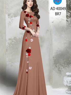 Vải Áo Dài Hoa In 3D Mới Ra AD 40049 21 3df4d8cd