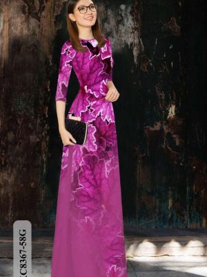 Vải Áo Dài Hoa In 3D Thiết Kế 2021 AD KC8367 32 3eaa2397