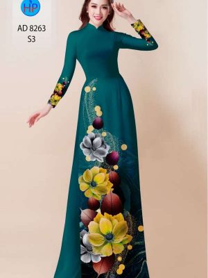 Vải Áo Dài Hoa In 3D Độc Đáo AD 8263 34 401d7942