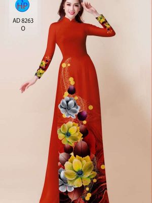 Vải Áo Dài Hoa In 3D Độc Đáo AD 8263 22 44747db6