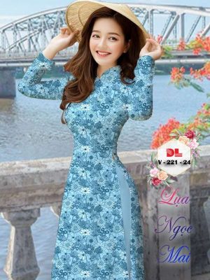 Vải Áo Dài Hoa Đều Kiểu Mới AD V221 19 45b742b2
