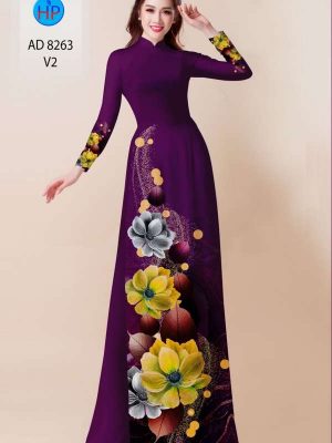 Vải Áo Dài Hoa In 3D Độc Đáo AD 8263 36 4734c971
