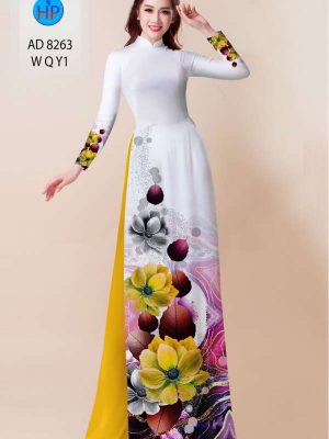 Vải Áo Dài Hoa In 3D Độc Đáo AD 8263 32 49142200