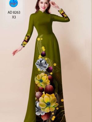 Vải Áo Dài Hoa In 3D Độc Đáo AD 8263 33 4a045173