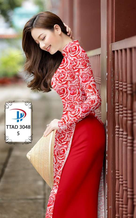 Vải Áo Dài Hoa Đều Mới Ra AD TTAD3048