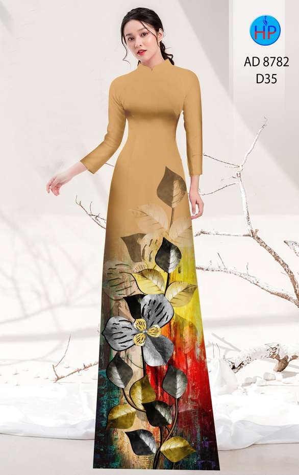 Vải Áo Dài Hoa In 3D Kiểu Mới AD 8782