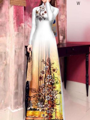 Vải Áo Dài Hoa In 3D Vừa Ra AD 20937 21 5583cf7d