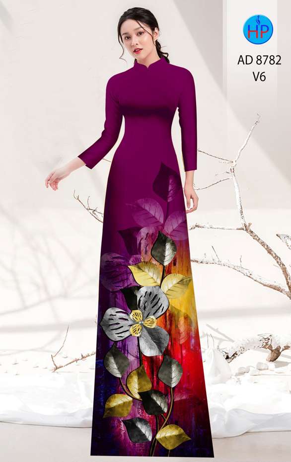 Vải Áo Dài Hoa In 3D Kiểu Mới AD 8782