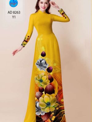 Vải Áo Dài Hoa In 3D Độc Đáo AD 8263 30 5f5823ae