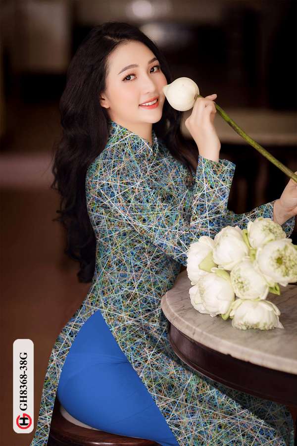 Vải Áo Dài Hoa Văn Kiểu Mới AD GH8368 32 Vải Áo Dài Hoa Văn Kiểu Mới AD GH8368