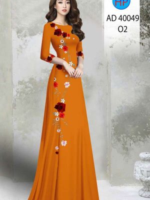 Vải Áo Dài Hoa In 3D Mới Ra AD 40049 35 63e21d5c