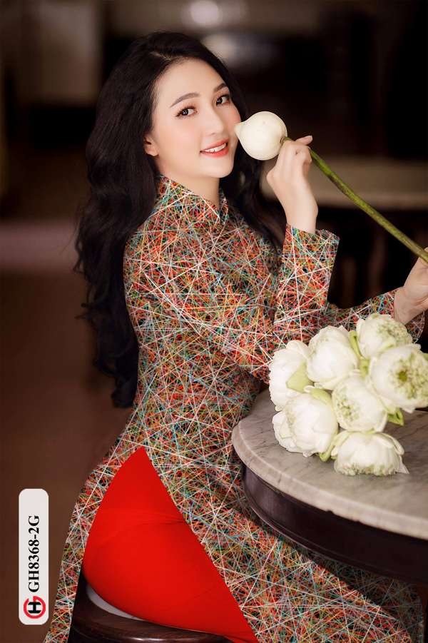Vải Áo Dài Hoa Văn Kiểu Mới AD GH8368 36 Vải Áo Dài Hoa Văn Kiểu Mới AD GH8368