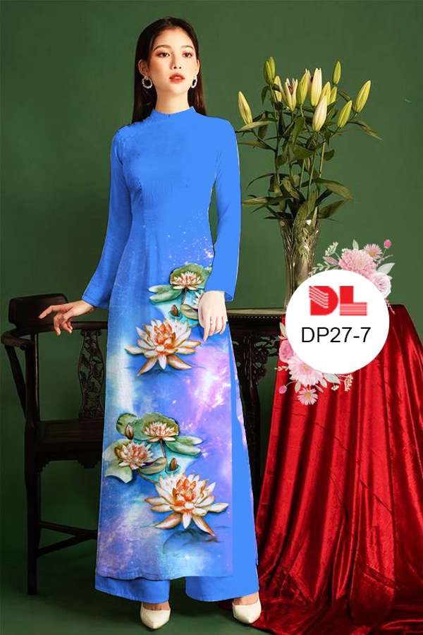 Vải Áo Dài Hoa Sen Mới Ra AD DP27 31 Vải Áo Dài Hoa Sen Mới Ra AD DP27