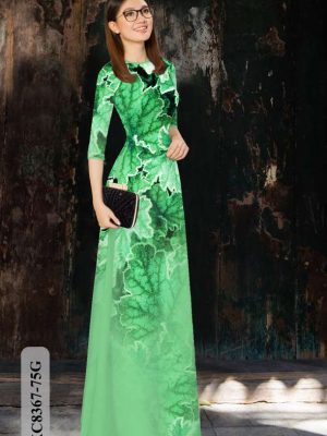 Vải Áo Dài Hoa In 3D Thiết Kế 2021 AD KC8367 28 65892654