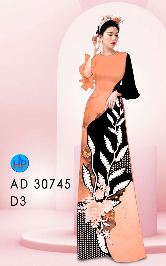 Vải Áo Dài Hoa In 3D Kiểu Mới AD 30745