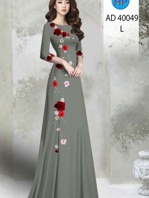 Vải Áo Dài Hoa In 3D Mới Ra AD 40049 28 6f80b80a