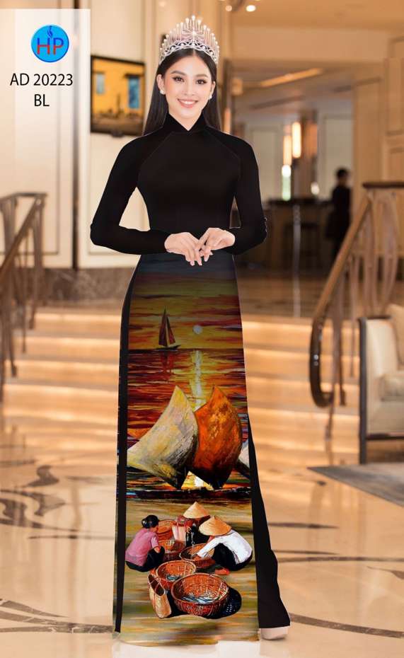 Vải Áo Dài Phong Cảnh Độc Đáo AD 20223