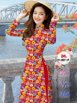 Vải Áo Dài Hoa Đều Kiểu Mới AD V221 30 74fb912f
