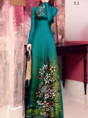 Vải Áo Dài Hoa In 3D Vừa Ra AD 20937 20 7527f611