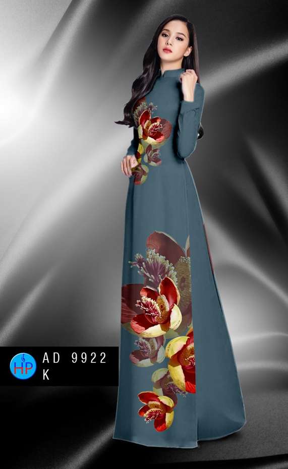 Vải Áo Dài Hoa In 3D Mới Ra AD 9922