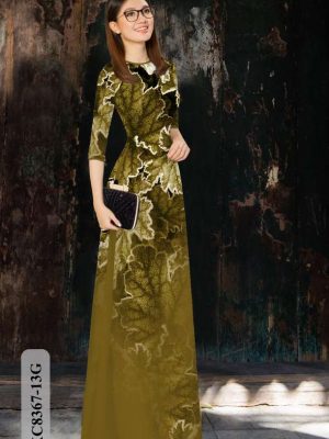 Vải Áo Dài Hoa In 3D Thiết Kế 2021 AD KC8367 23 793b12f1