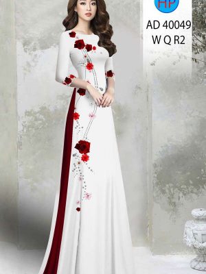 Vải Áo Dài Hoa In 3D Mới Ra AD 40049 29 7cd49fa4