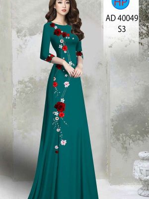 Vải Áo Dài Hoa In 3D Mới Ra AD 40049 24 82fbd0eb