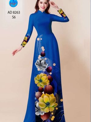 Vải Áo Dài Hoa In 3D Độc Đáo AD 8263 21 8af33dda
