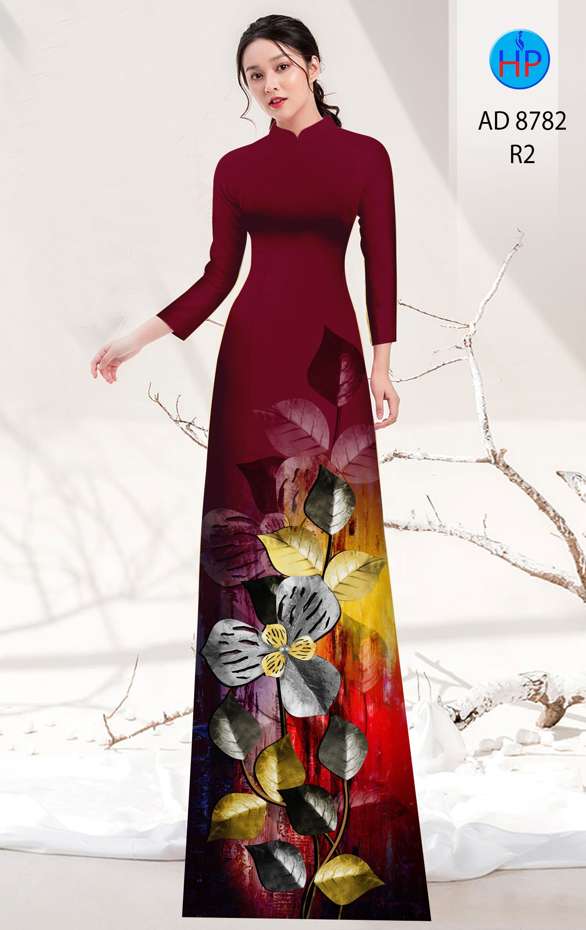 Vải Áo Dài Hoa In 3D Kiểu Mới AD 8782