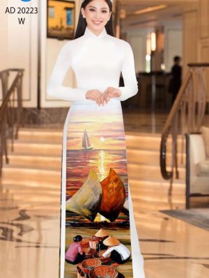 Vải Áo Dài Phong Cảnh Độc Đáo AD 20223 34 9553f18d