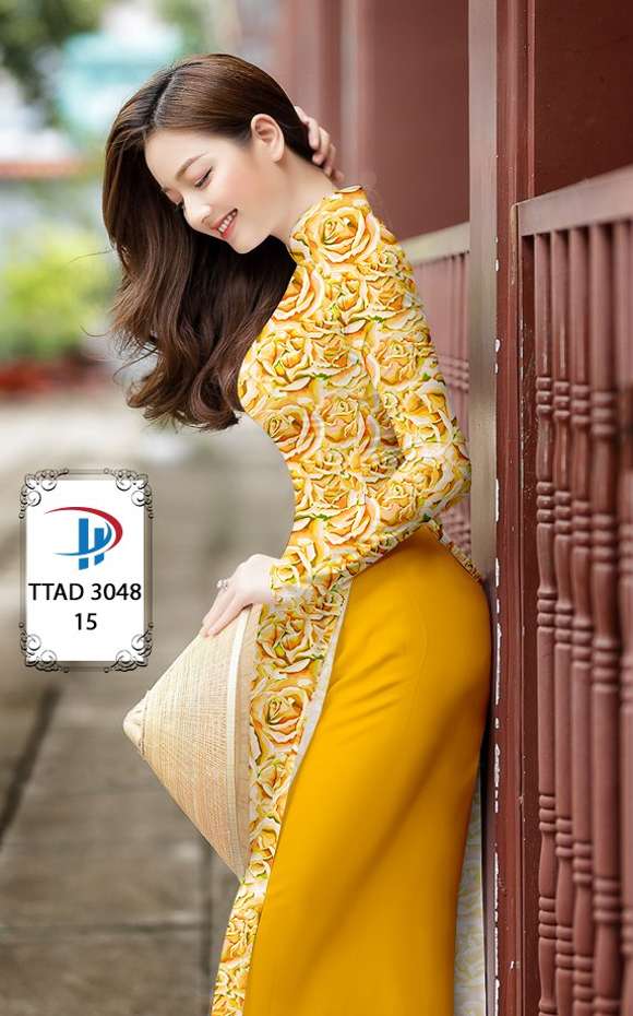 Vải Áo Dài Hoa Đều Mới Ra AD TTAD3048