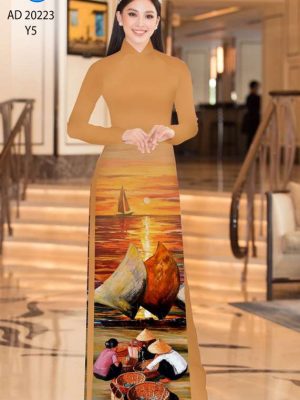 Vải Áo Dài Phong Cảnh Độc Đáo AD 20223 27 a8154dc5