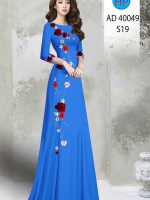 Vải Áo Dài Hoa In 3D Mới Ra AD 40049 34 afd301e5