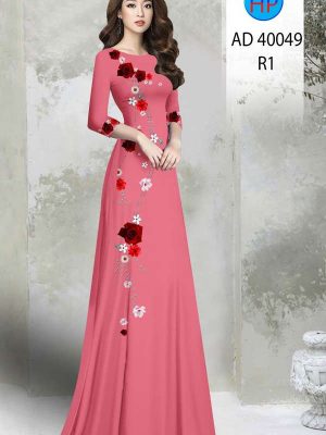 Vải Áo Dài Hoa In 3D Mới Ra AD 40049 27 b6d15a46