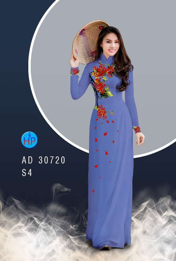Vải Áo Dài Hoa Phượng Mới Ra AD 30720
