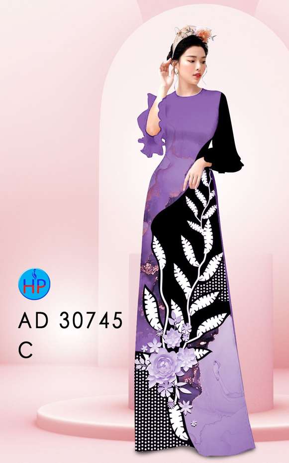 Vải Áo Dài Hoa In 3D Kiểu Mới AD 30745