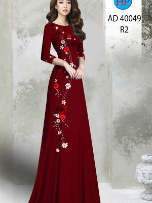 Vải Áo Dài Hoa In 3D Mới Ra AD 40049 33 bd18df8d