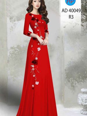 Vải Áo Dài Hoa In 3D Mới Ra AD 40049 26 c3c50eac