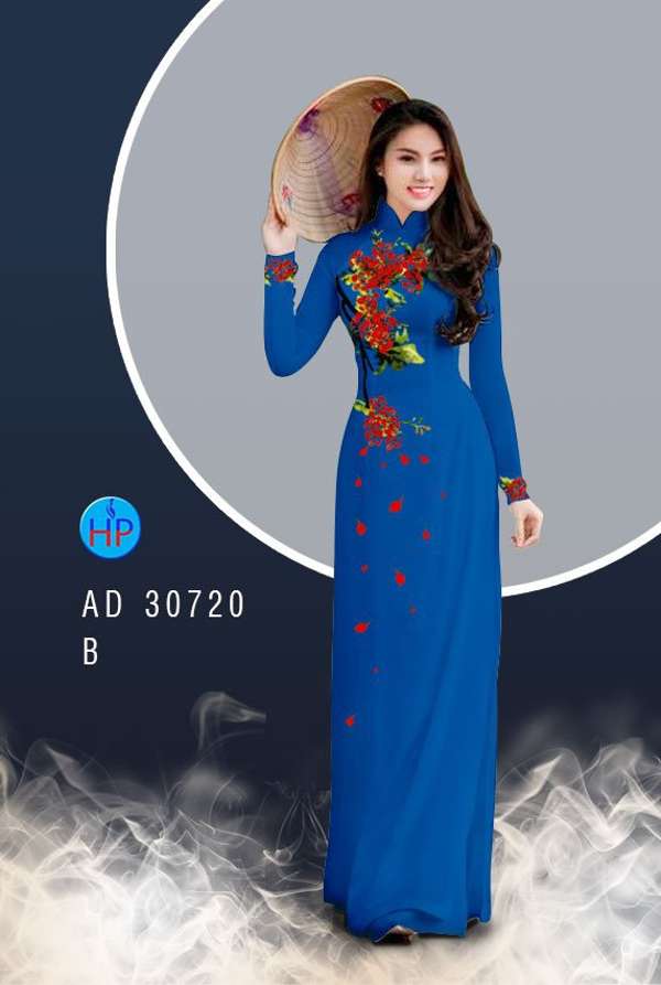 Vải Áo Dài Hoa Phượng Mới Ra AD 30720