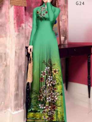 Vải Áo Dài Hoa In 3D Vừa Ra AD 20937 34 d265a576