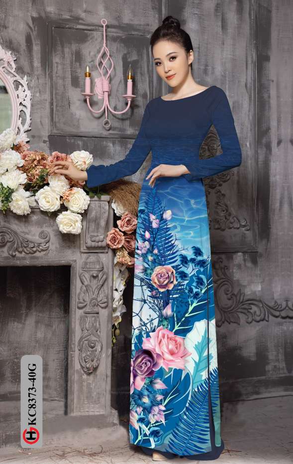 Vải Áo Dài Hoa Hồng Mới Ra AD KC8373