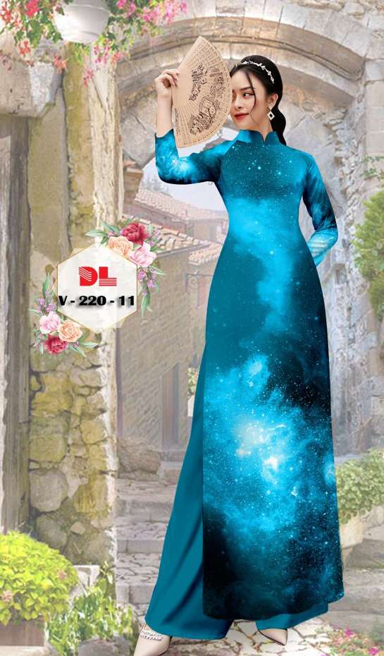 Vải Áo Dài Hoa Văn Thiết Kế 2021 AD V220