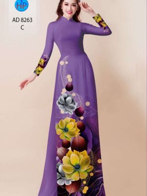 Vải Áo Dài Hoa In 3D Độc Đáo AD 8263 25 d65a8936