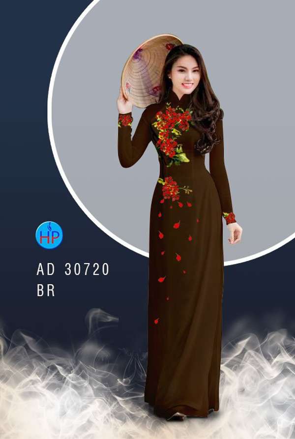 Vải Áo Dài Hoa Phượng Mới Ra AD 30720