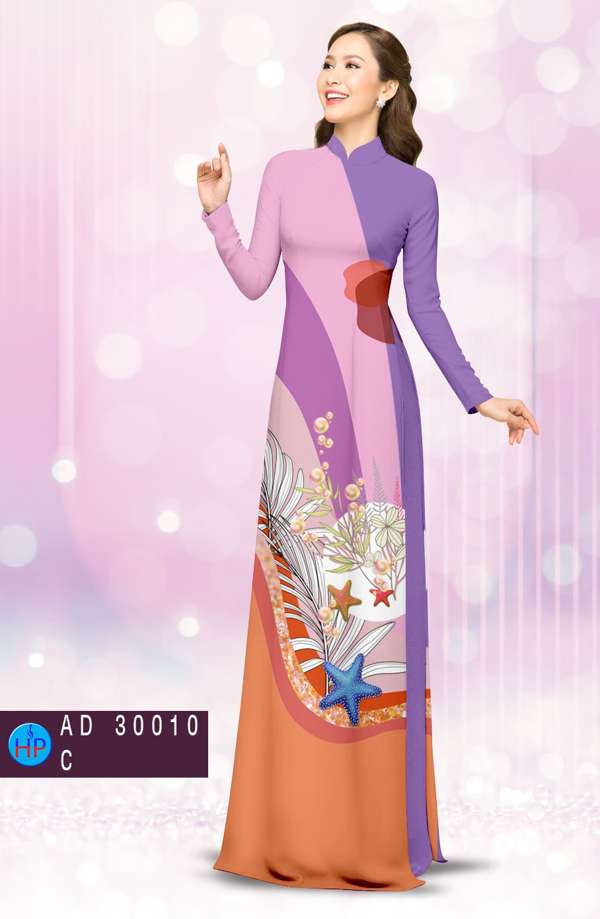 Vải Áo Dài Hoa In 3D Vừa Ra AD 30010