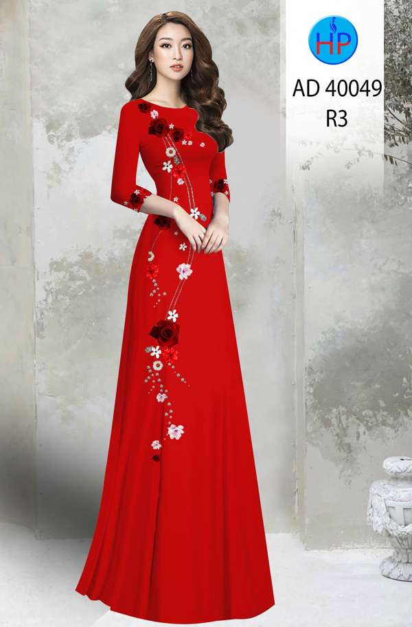 Vải Áo Dài Hoa In 3D Mới Ra AD 40049 43 Vải Áo Dài Hoa In 3D Mới Ra AD 40049