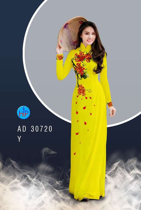 Vải Áo Dài Hoa Phượng Mới Ra AD 30720