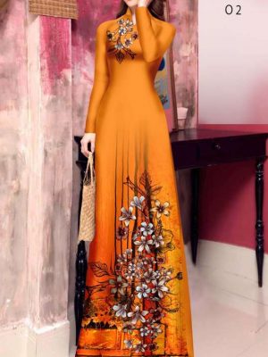 Vải Áo Dài Hoa In 3D Vừa Ra AD 20937 29 ebcb4537